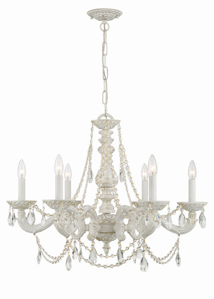 ホワイト ma.chi sama Paris Market 6 Light Chandelier – Crystorama