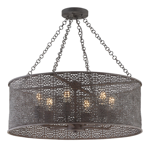 Jasmine 6 Light Chandelier – Crystorama Jasmine 6 Light Chandelier – Crystorama