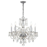 Traditional Crystal 22'' Chandelier in Polished Chrome - Front View (1005-CH-CL-MWP)