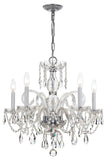 Traditional Crystal 22'' Chandelier in Polished Chrome - Front View (1005-CH-CL-MWP)