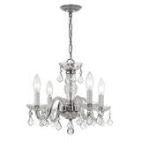 Traditional Crystal 15'' Chandelier in Polished Chrome - Additional View (1064-CH-CL-SAQ)