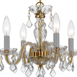 Traditional Crystal 15'' Chandelier in Polished Brass - Additional View (1064-PB-CL-SAQ)