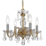 Traditional Crystal 15'' Chandelier in Polished Brass - Additional View (1064-PB-CL-S)