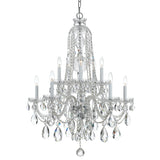 Traditional Crystal 32'' Chandelier in Polished Chrome - Additional View (1110-CH-CL-SAQ)