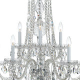 Traditional Crystal 32'' Chandelier in Polished Chrome - Additional View (1110-CH-CL-SAQ)