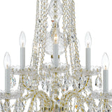 Traditional Crystal 32'' Chandelier in Polished Brass - Additional View (1110-PB-CL-S)