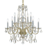 Traditional Crystal 26'' Chandelier in Polished Brass - Additional View (1130-PB-CL-S)