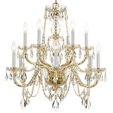 Traditional Crystal 31'' Chandelier in Polished Brass - Additional View (1135-PB-CL-S)