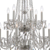 Traditional Crystal 26.5'' Chandelier in Polished Chrome - Additional View (1137-CH-CL-SAQ)