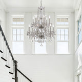 Traditional Crystal 26.5'' Chandelier in Polished Chrome - Lifestyle View (1137-CH-CL-S)