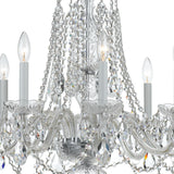 Traditional Crystal 26'' Chandelier in Polished Chrome - Additional View (1138-CH-CL-S)