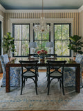 Traditional Crystal 26'' Chandelier in Polished Brass - Lifestyle View (1138-PB-CL-SAQ)