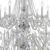 Traditional Crystal 37'' Chandelier in Polished Chrome - Additional View (1139-CH-CL-SAQ)