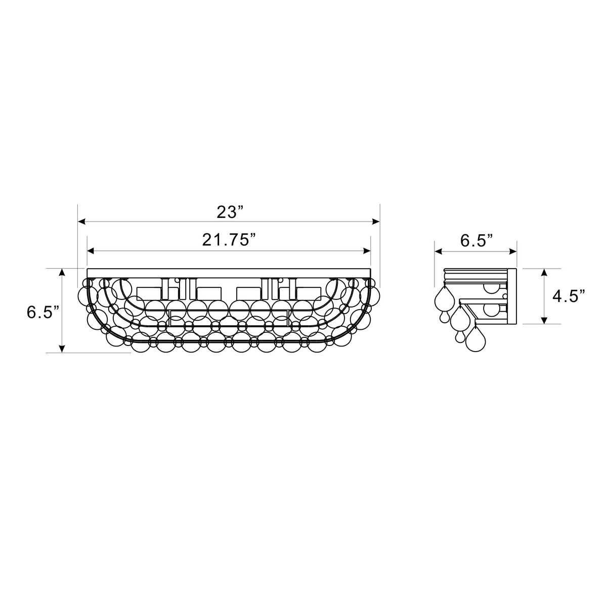 Calypso 23'' Bathroom Vanity dimensions