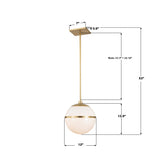 Truax 12'' Pendant - Dimensions Diagram (2112-AG)