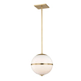 Truax 12'' Pendant in Aged Brass - Front View (2112-AG)