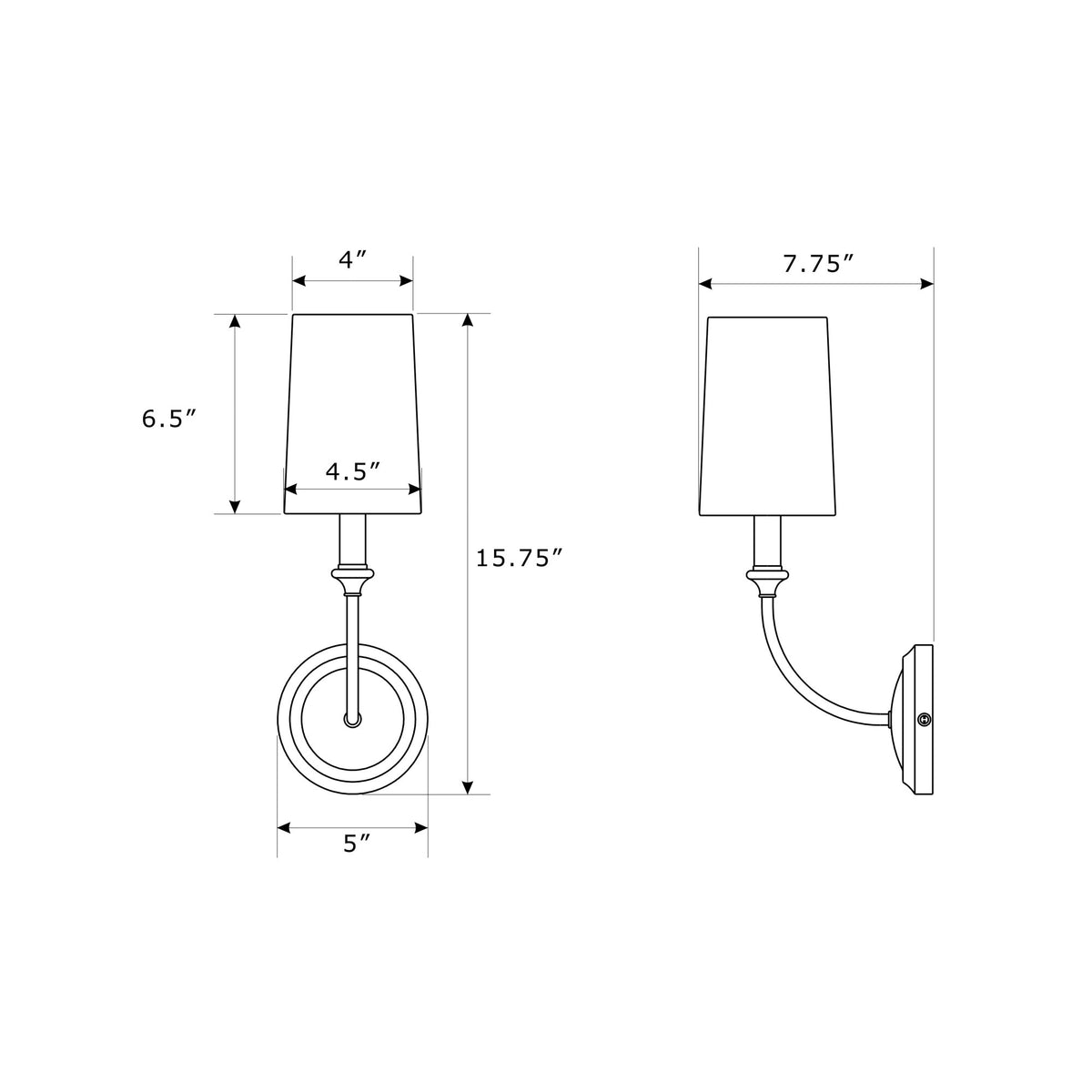 Sylvan 4.75'' Sconce dimensions