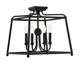 Sylvan 16'' Semi Flush Mount in Black Forged - Additional View (2243-BF_NOSHADE)