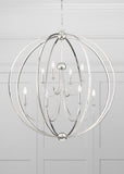 Sylvan 40'' Chandelier in Polished Nickel - Lifestyle View (2246-PN)