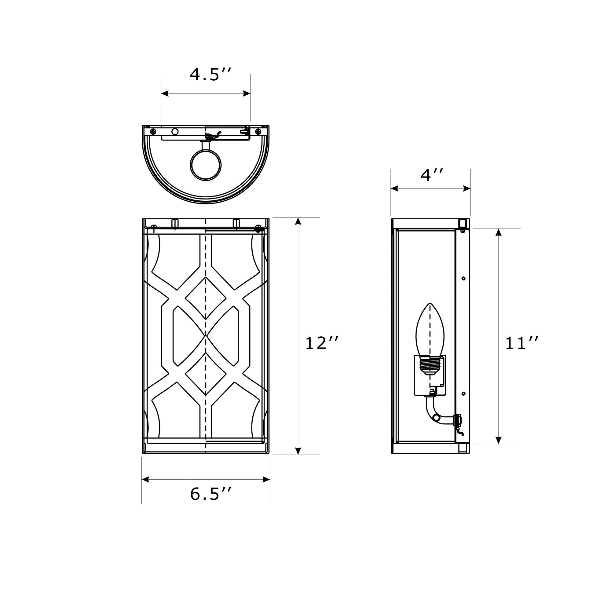 Jennings 6.5'' Sconce | Crystorama Lighting