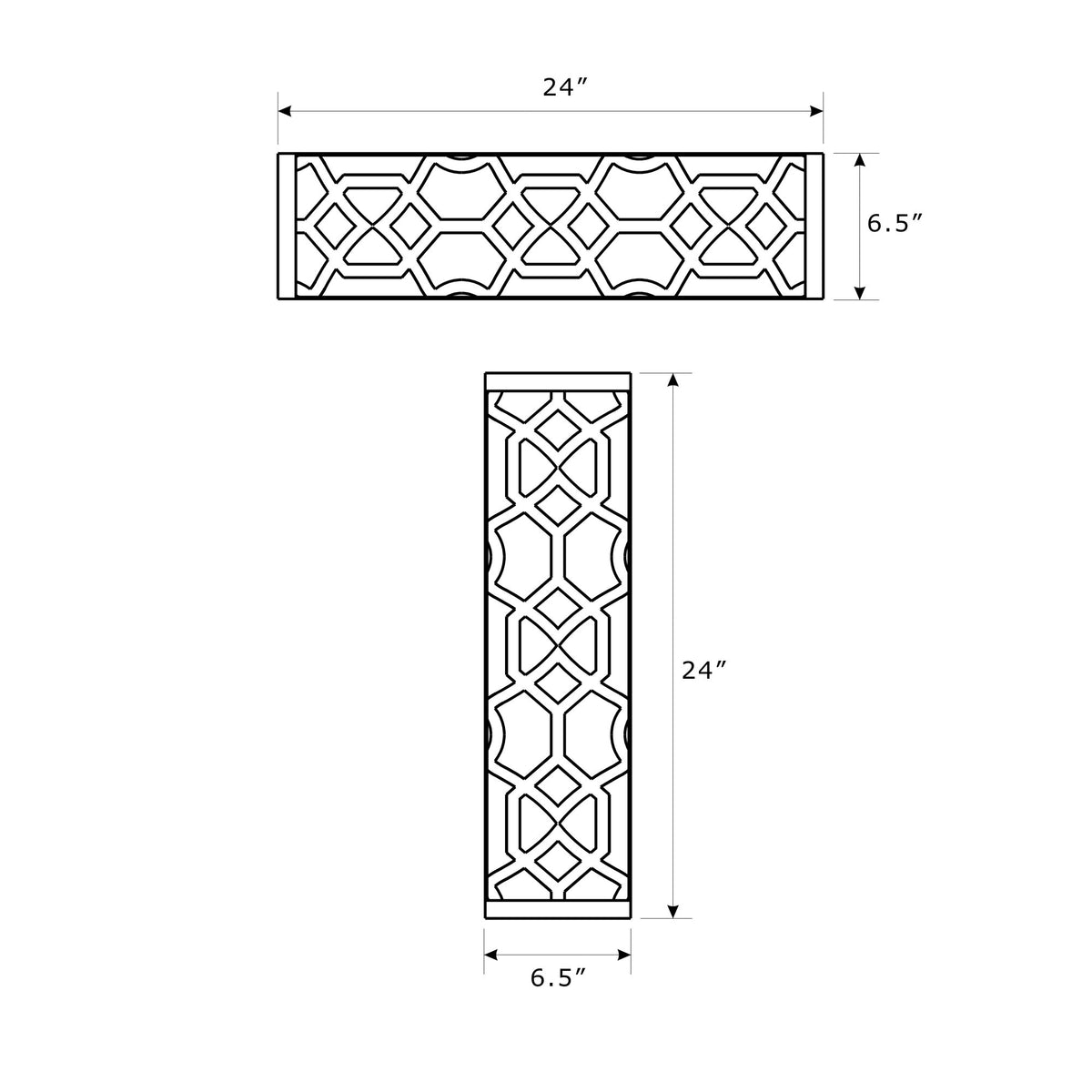Jennings 24'' Integrated LED Bathroom Vanity dimensions