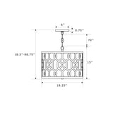Jennings 18.25'' Pendant - Dimensions Diagram (2265-AG)