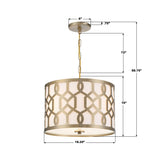 Jennings 18.25'' Pendant - Dimensions Diagram (2265-AG)