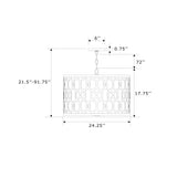Jennings 24.25'' Pendant - Dimensions Diagram (2266-AG)