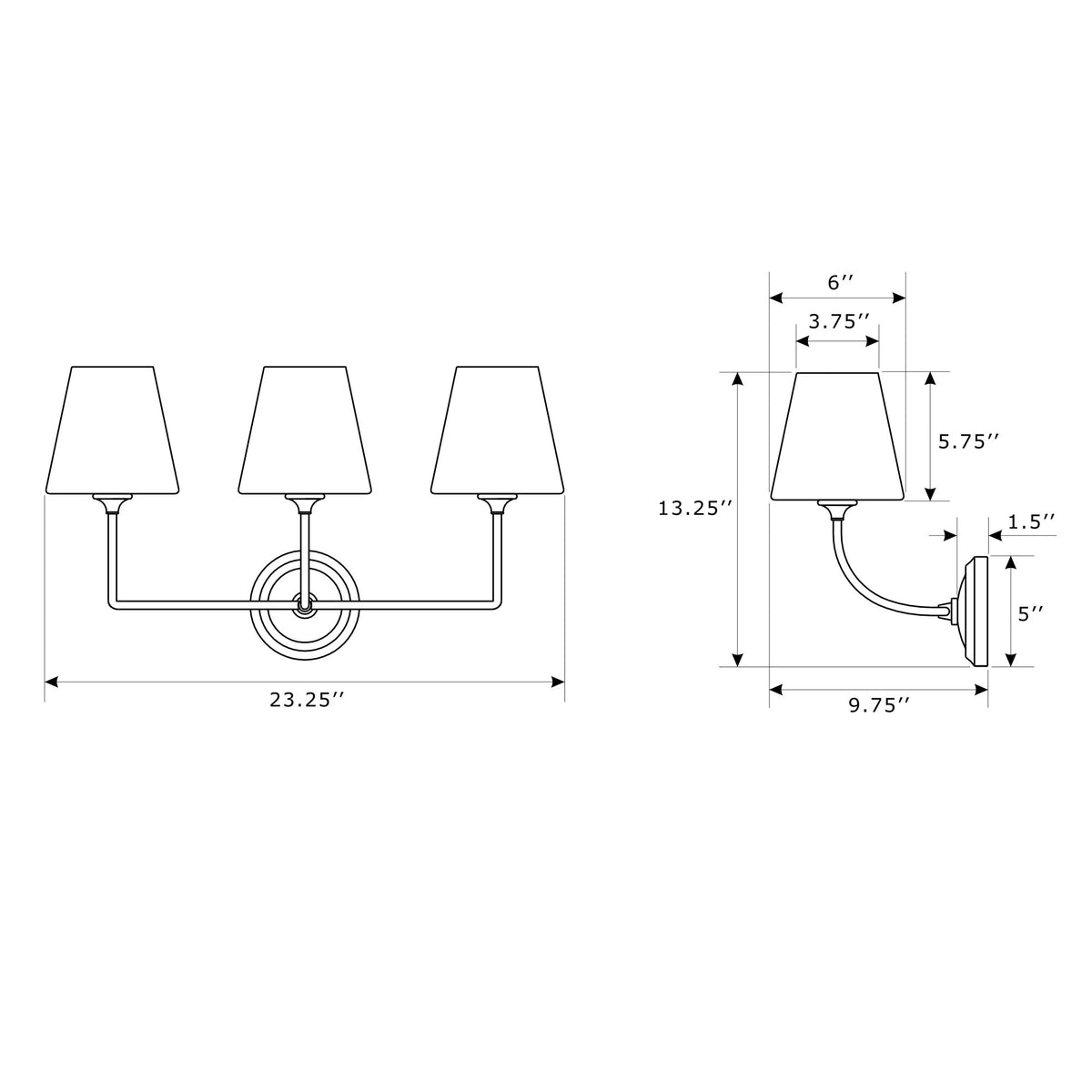 Sylvan 23.25'' Bathroom Vanity dimensions