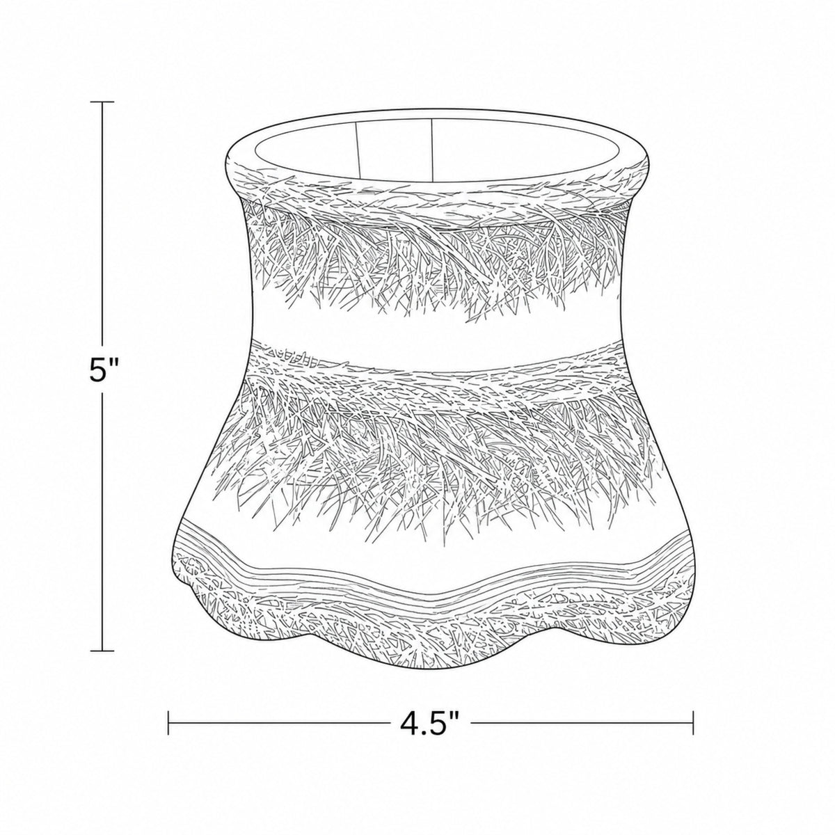 Crystorama 5" Mini Shade dimensions