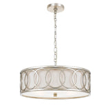 Graham 18'' Chandelier in Antique Silver - Front View (287-SA)