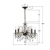 Butler 24'' Chandelier - Dimensions Diagram (3025-EB-CL-MWP)