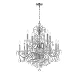 Imperial 29.5'' Chandelier in Polished Chrome - Front View (3228-CH-CL-S)