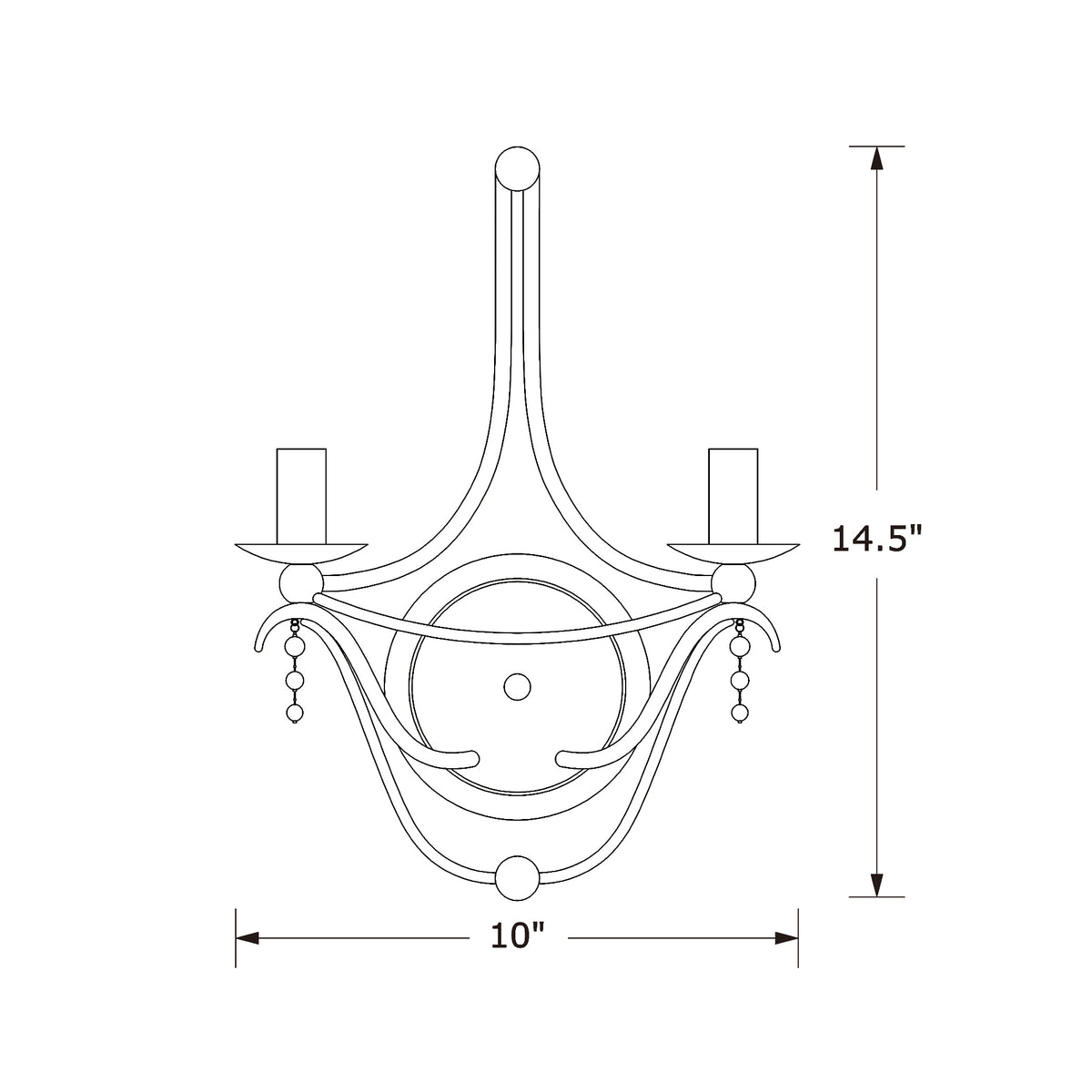 Metro 10'' Sconce dimensions