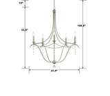 Metro 27.5'' Chandelier - Dimensions Diagram (435-SA)
