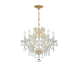 Maria Theresa 20'' Chandelier in Gold - Front View (4405-GD-CL-SAQ)