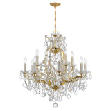 Maria Theresa 28'' Chandelier in Gold - Additional View (4412-GD-CL-SAQ)