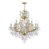 Maria Theresa 28'' Chandelier in Gold - Front View (4412-GD-CL-S)