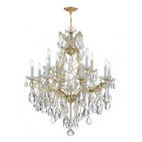 Maria Theresa 28'' Chandelier in Gold - Front View (4413-GD-CL-S)