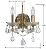 Filmore 10.5'' Sconce - Dimensions Diagram (4452-GA-CL-MWP)