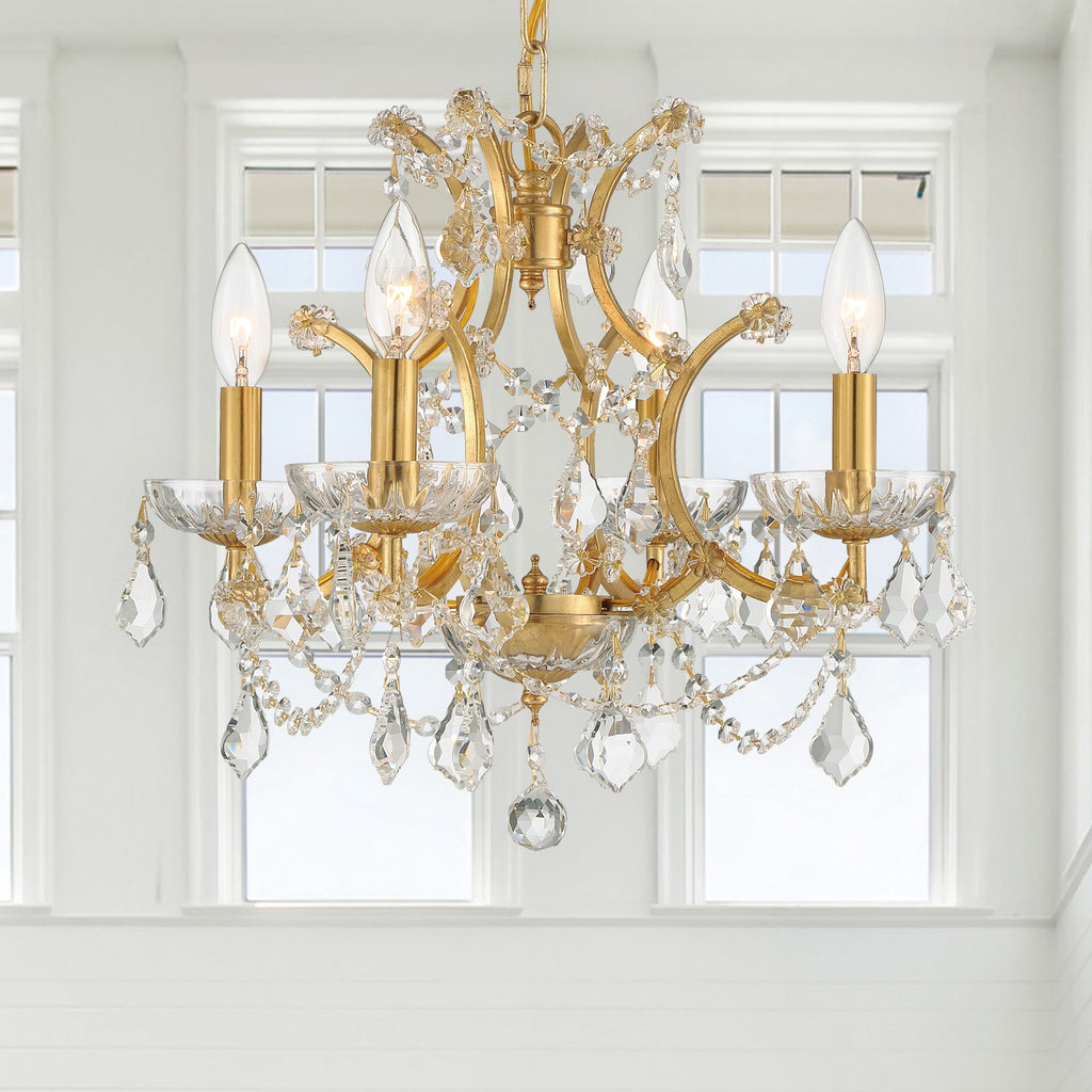 Antique gold and crystal chandelier hotsell
