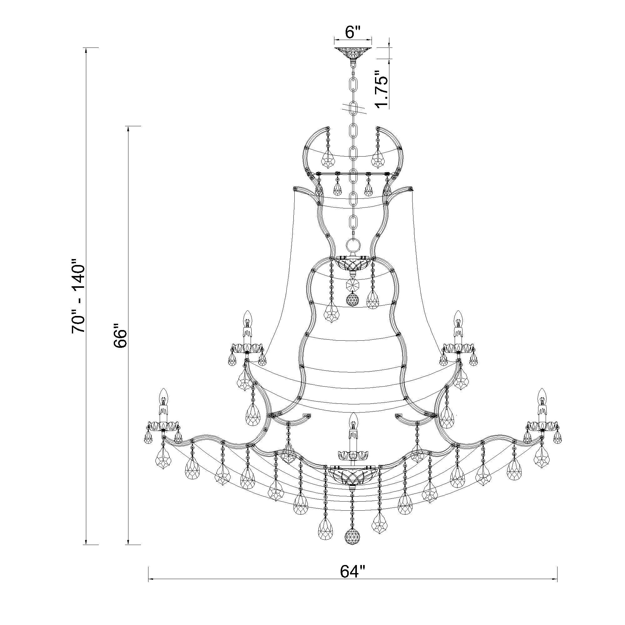 Maria Theresa 64'' Chandelier | Crystorama Lighting