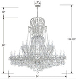 Maria Theresa 64'' Chandelier - Dimensions Diagram (4460-CH-CL-SAQ)