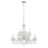 Maria Theresa 29'' Chandelier in Polished Chrome - Front View (4479-CH-CL-MWP)
