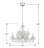 Maria Theresa 29'' Chandelier - Dimensions Diagram (4479-CH-CL-SAQ)