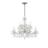 Maria Theresa 29'' Chandelier in Polished Chrome - Front View (4479-CH-CL-S)