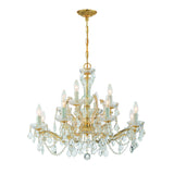 Maria Theresa 29'' Chandelier in Gold - Front View (4479-GD-CL-MWP)