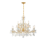 Maria Theresa 29'' Chandelier in Gold - Front View (4479-GD-CL-SAQ)