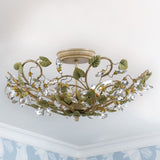 Josie 20.5'' Semi Flush Mount in Champagne Green Tea - Lifestyle View (4840-CT)