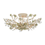 Josie 20.5'' Semi Flush Mount in Champagne Green Tea - Front View (4840-CT)